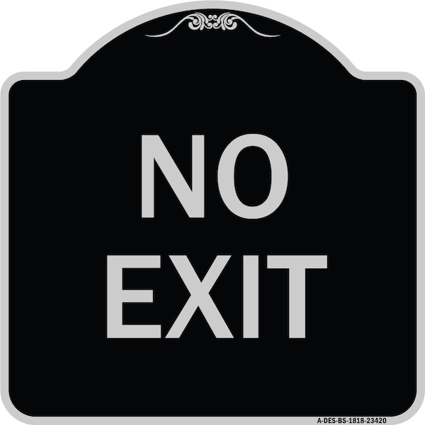 Signmission Parking Lot No Exit Heavy-Gauge Aluminum Architectural Sign, 18" L, 18" H, BS-1818-23420 A-DES-BS-1818-23420 - main
